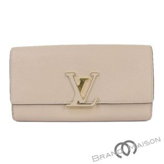 ルイヴィトン(LOUIS VUITTON)のAランク【ルイ・ヴィトン】ポルトフォイユ・カプシーヌ/M61249/トリヨン/ガレ/グレー/長財布/レディース/LOUIS VUITTON【中古】(財布)