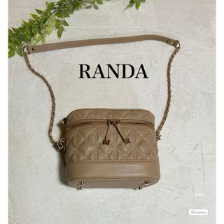 ランダ(RANDA)の美品　RANDA キルティング　バニティバッグ　2WAY  ベージュ　ランダ(ショルダーバッグ)