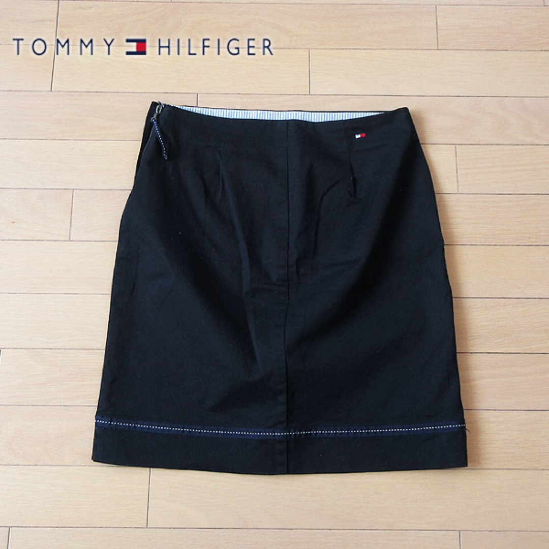 TOMMY HILFIGER(トミーヒルフィガー)の美品 0 トミーヒルフィガー スカート 黒 レディースのスカート(ミニスカート)の商品写真