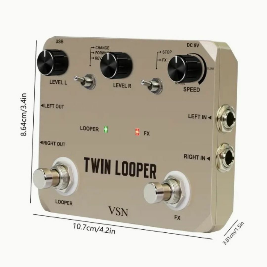 新品・Twin Looper Effect ツインルーパーギターエフェクトペダル 楽器のギター(エフェクター)の商品写真