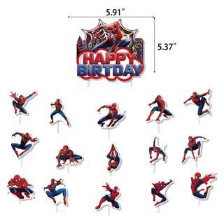 誕生日　スパイダーマン　ケーキトッパーセット　スパイダーマン(ガーランド)