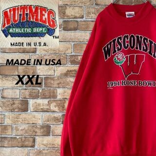 NUTMEG USA製　90s スウェット　ビッグシルエット　プリント　XXL(スウェット)