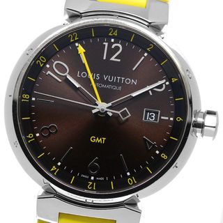 ルイヴィトン(LOUIS VUITTON)のルイ・ヴィトン LOUIS VUITTON Q1155 タンブール GMT デイト 自動巻き メンズ 箱・保証書付き_810852(腕時計(アナログ))