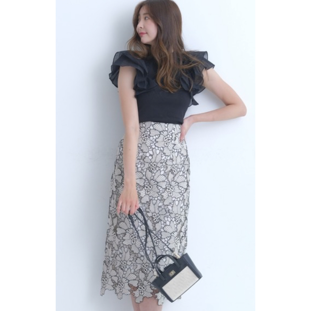新品 Mystrada マイストラーダ New配色レースタイトスカート 新品 Mystrada マイストラーダ New配色レースタイトスカート