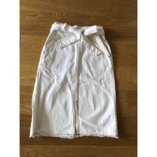 ジーユー(GU)のGU 白デニムスカート140cm(スカート)