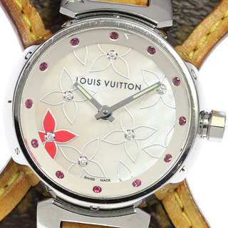 ルイヴィトン(LOUIS VUITTON)のルイ・ヴィトン LOUIS VUITTON Q121J タンブール ラブリーラック 6Pダイヤ クォーツ レディース 良品 _809395(腕時計)