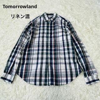 トゥモローランド(TOMORROWLAND)のトゥモローランド　リネン混　チェック　シャツ(シャツ)