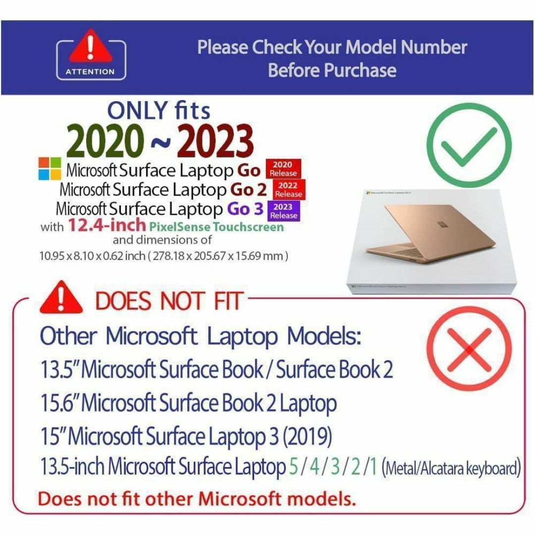 13.5 Microsoft Surface Laptop Go ケース 975 スマホ/家電/カメラのPC/タブレット(その他)の商品写真