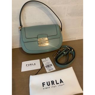 Furla - ほぼ未使用品♪保存袋&証明書付！FURLAフルラ/CLUB2/ミネラルグリーン