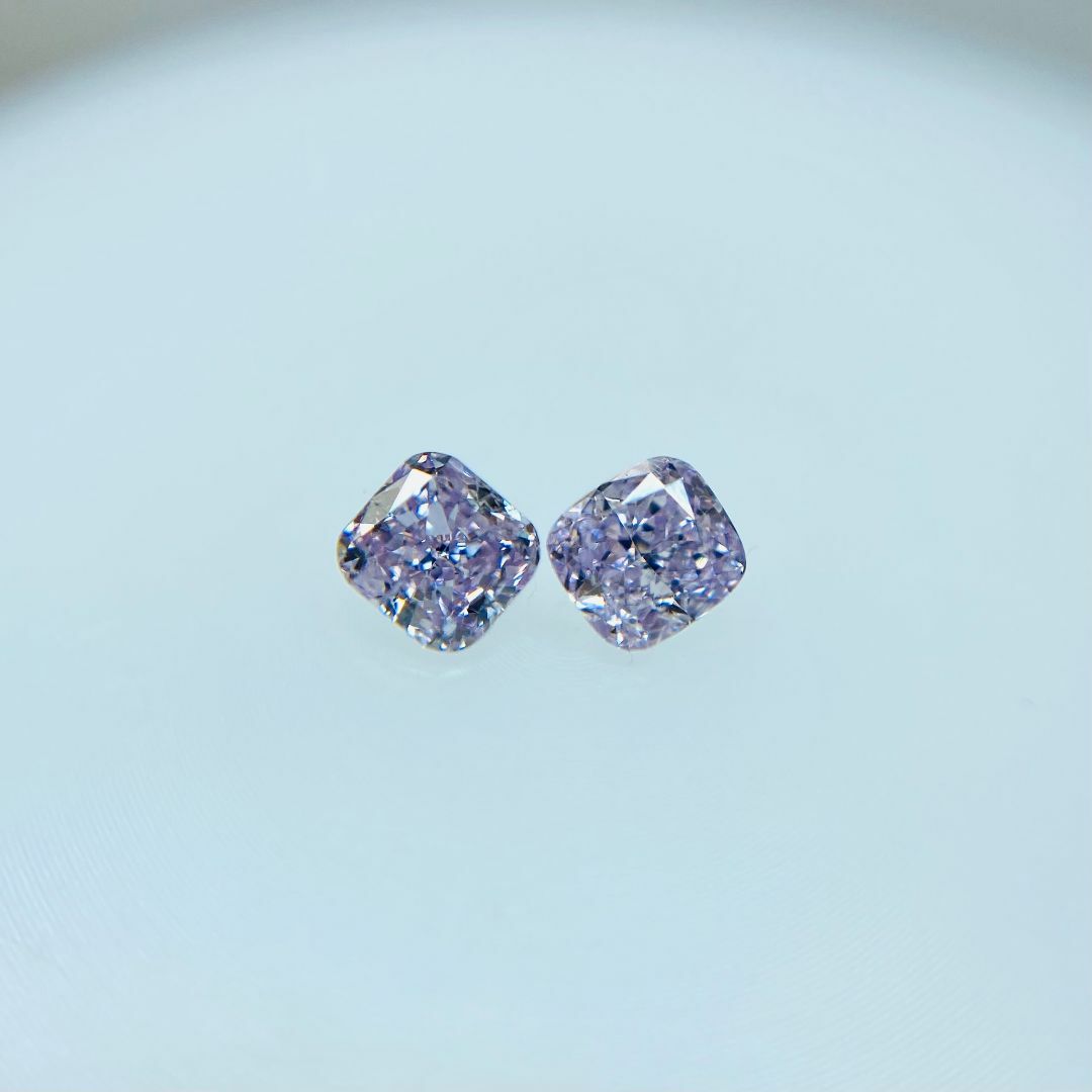 SET！FANCY PINK PURPLE 0.145ct/0.135ct OV レディースのアクセサリー(その他)の商品写真