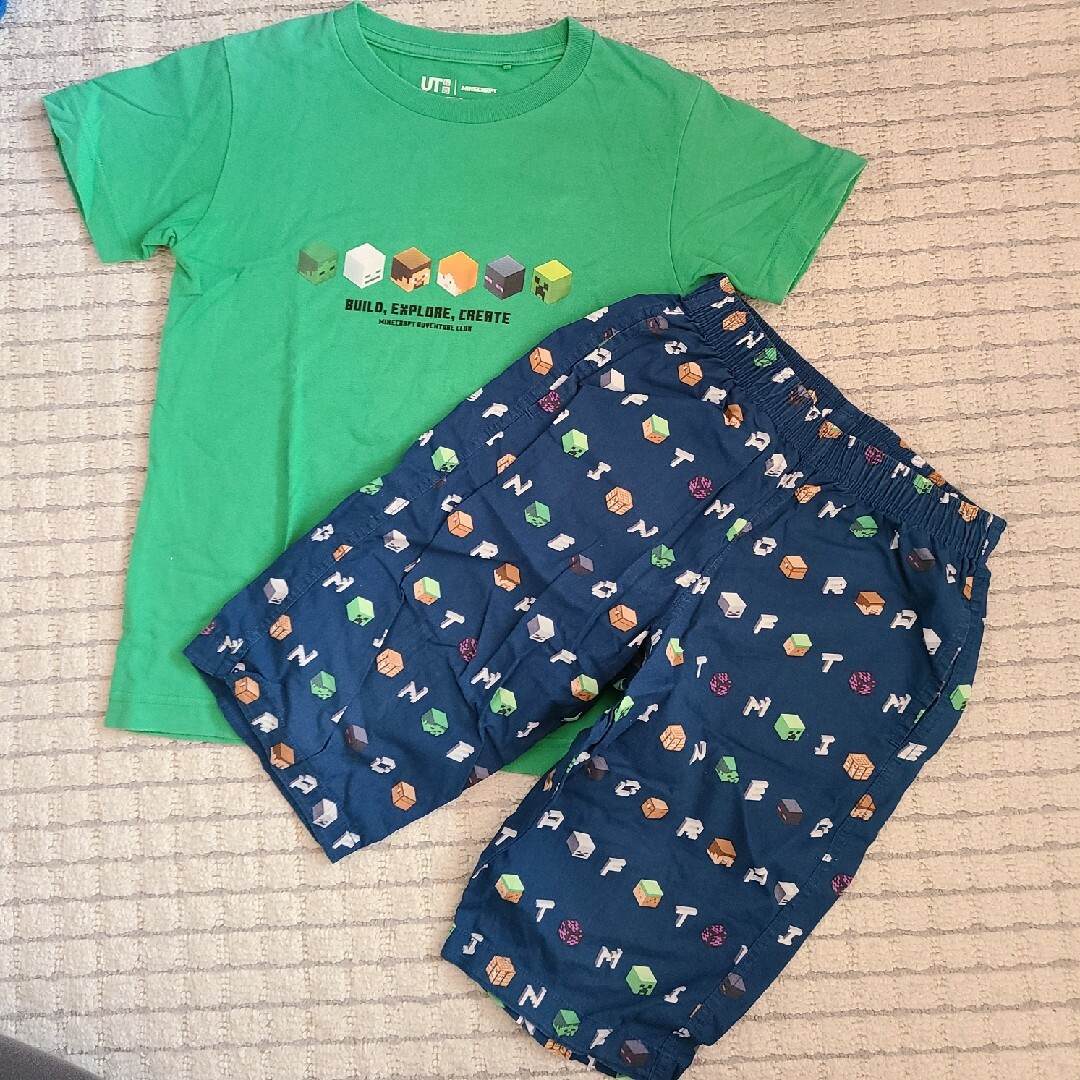 UNIQLO(ユニクロ)の130 マイクラ　Tシャツ　部屋テコ キッズ/ベビー/マタニティのキッズ服男の子用(90cm~)(Tシャツ/カットソー)の商品写真