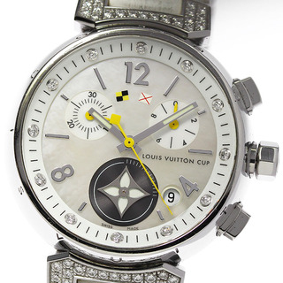 ルイヴィトン(LOUIS VUITTON)のルイ・ヴィトン LOUIS VUITTON Q132H タンブール ラブリーカップ 12P ラグダイヤ クォーツ レディース _810161(腕時計)