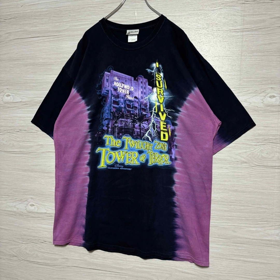 Disney(ディズニー)の【入手困難】ディズニー　タワーオブテラー　Tシャツ　2XLサイズ　タイダイ　レア メンズのトップス(Tシャツ/カットソー(半袖/袖なし))の商品写真