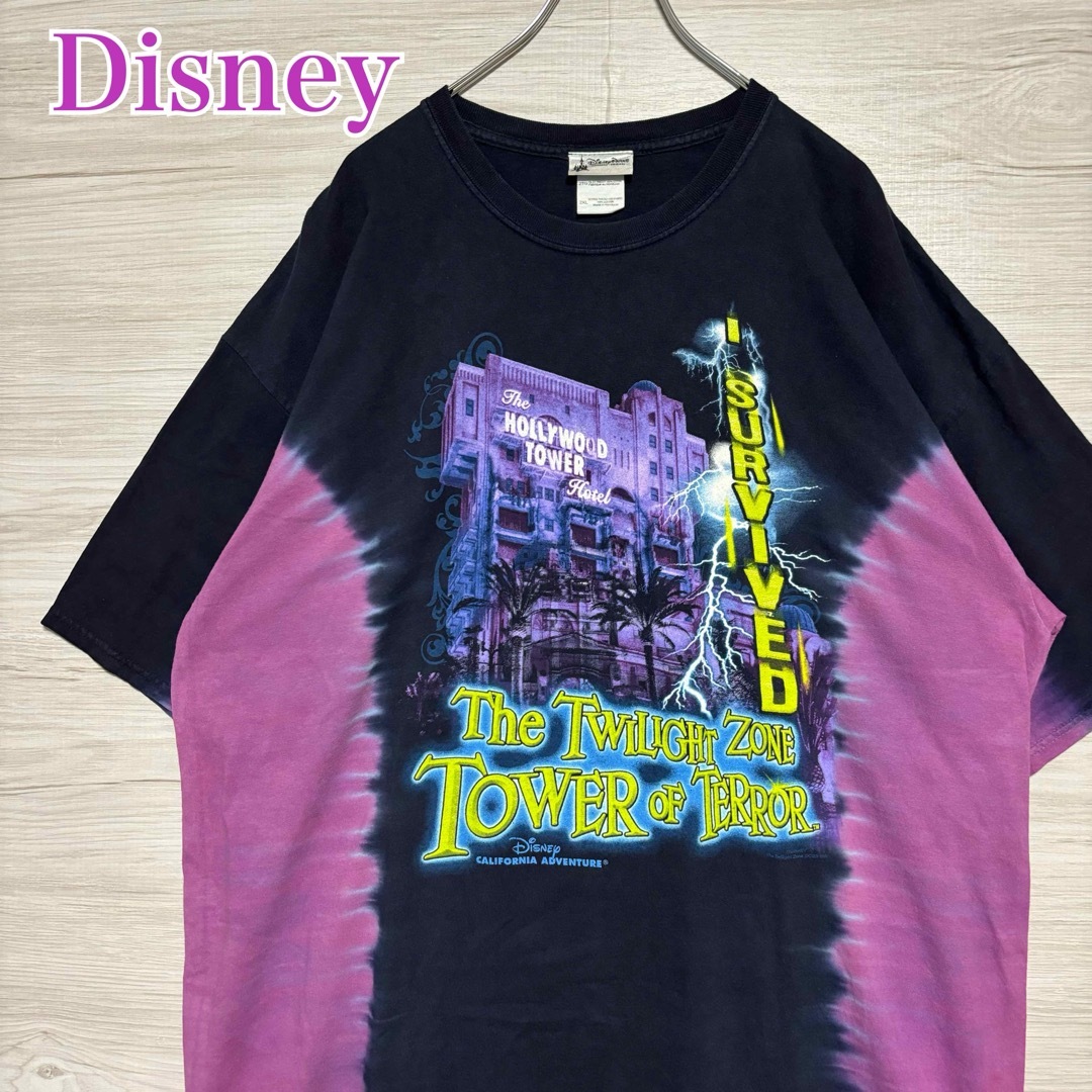 Disney(ディズニー)の【入手困難】ディズニー　タワーオブテラー　Tシャツ　2XLサイズ　タイダイ　レア メンズのトップス(Tシャツ/カットソー(半袖/袖なし))の商品写真