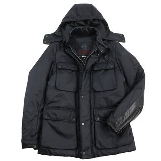 BELSTAFF - 【ドンドン見直し】良品●BELSTAFF ベルスタッフ Silver Label レザー使い 中綿入り ライダースジャケット ブラック S イタリア製 正規品 メンズ