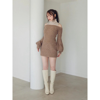 andmary / Cher knit mini dress(ミニワンピース)