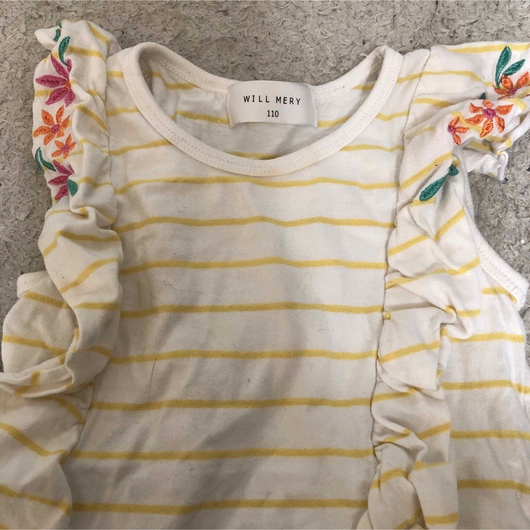 WILL MERY(ウィルメリー)の女の子　110センチ トップス　2着セット キッズ/ベビー/マタニティのキッズ服女の子用(90cm~)(Tシャツ/カットソー)の商品写真