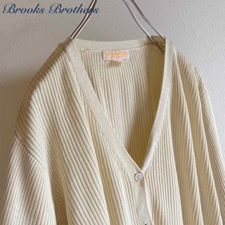 ブルックスブラザース(Brooks Brothers)のブルックスブラザーズ シルク リブニット カーディガン S エクリュ(カーディガン)