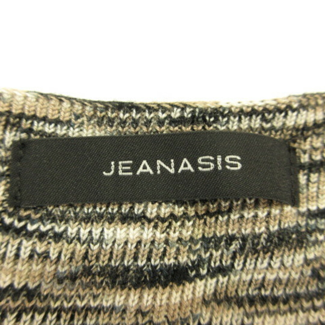 JEANASIS(ジーナシス)のジーナシス JEANASIS ニットタンクトップ 黒 ベージュ F レディースのトップス(タンクトップ)の商品写真