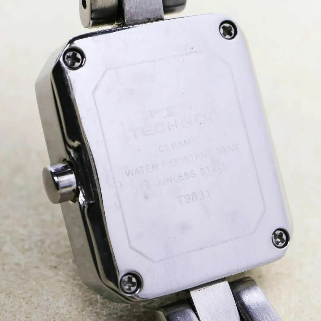 TECHNOS(テクノス)の◆美品 稼働 TECHNOS 腕時計 シェル文字盤 ストーンベゼル j レディースのファッション小物(腕時計)の商品写真