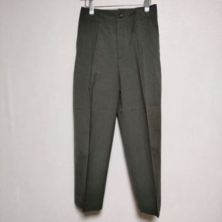 マーガレットハウエル(MARGARET HOWELL)のMARGARET HOWELL 578-2142001 SOFT WOOL LINEN  定価47300円 センタープレススラックス パンツ 22SS カーキ系 レディース マーガレットハウエル【中古】4-0401M∞(その他)