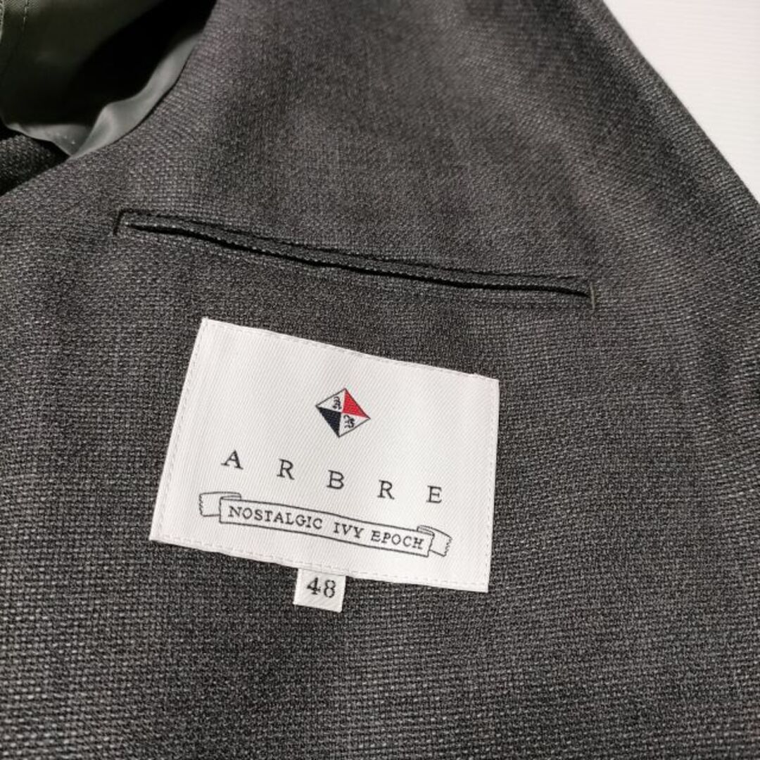 ARBRE アルブル CANONICO 3B JACKET 定価41800円 A181132 テーラードジャケット グレー メンズ アーブル【中古】4-0401M∞ メンズのジャケット/アウター(テーラードジャケット)の商品写真