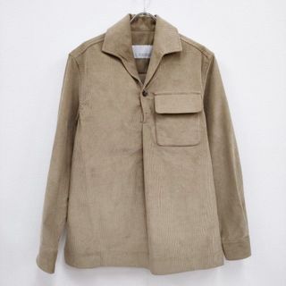 エスイーエイチケリー(S.E.H KELLY)のS.E.H KELLY POPOVER 定価63800円 オープンカラーコーデュロイシャツ 長袖シャツ 22AW ベージュ メンズ エスイーエイチケリー【中古】4-0402T♪(シャツ)