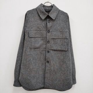 エスイーエイチケリー(S.E.H KELLY)のS.E.H KELLY 新品west yorkshire shetland tweed field shirt 定価96800円 ツイードシャツ グレー メンズ エスイーエイチケリー【中古】4-0402T♪(シャツ)