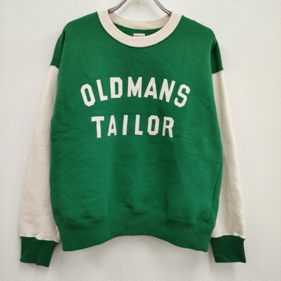 R&D.M.Co- OLDMANS TAILOR 2TONE PRINT CREW SWEAT 定価26400円 ロゴプリントスウェット グリーン オールドマンズテーラー【中古】4-0402T♪ レディースのトップス(トレーナー/スウェット)の商品写真