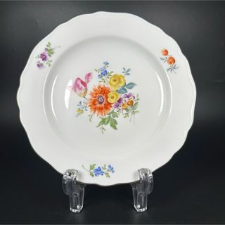 マイセン(MEISSEN)の新品 マイセン5つ花ケシ イエローローズ ケーキ皿(18cm)、1級品(食器)