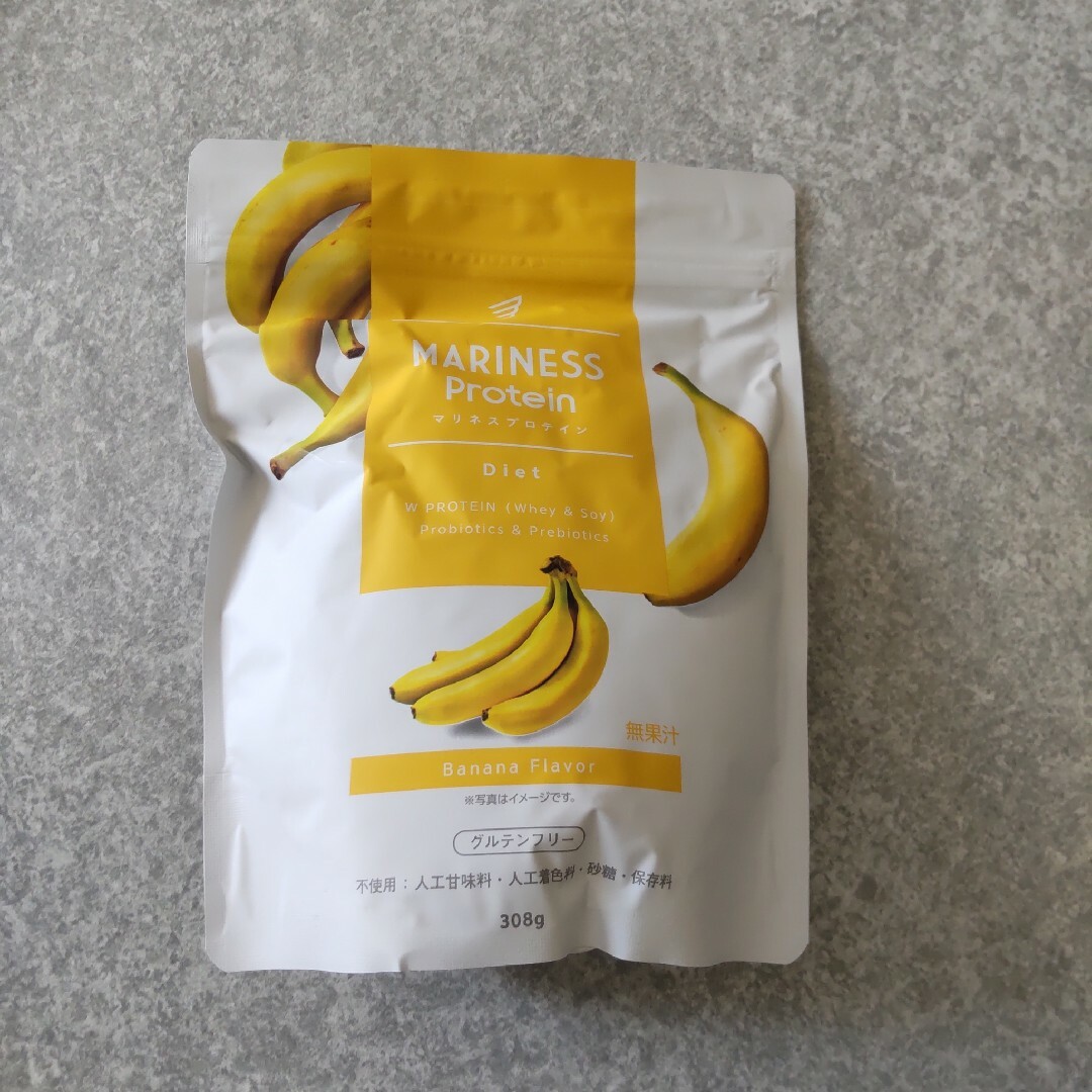 マリネスプロテイン　プロテイン　バナナフレーバー　308g 食品/飲料/酒の健康食品(プロテイン)の商品写真