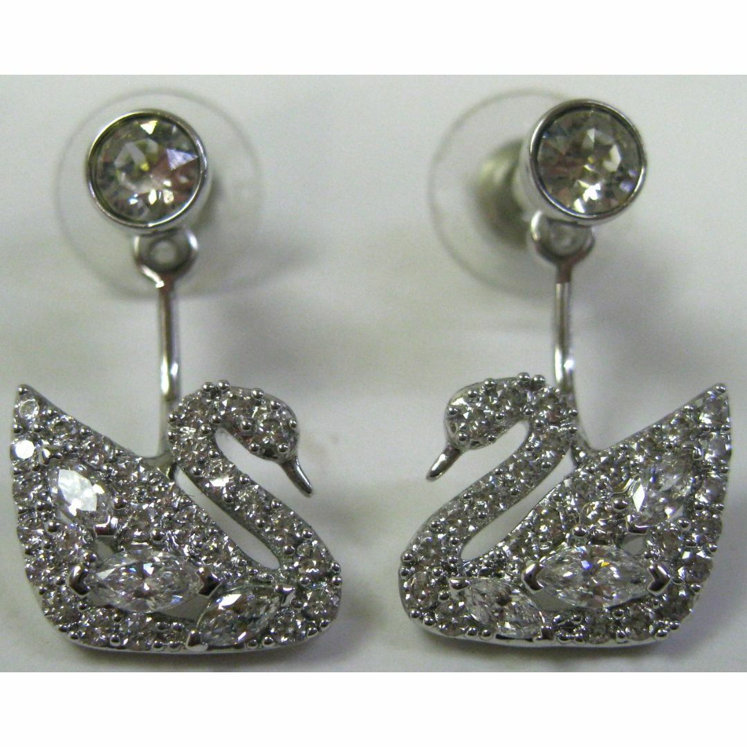 SWAROVSKI - 極美品スワロフスキーSWAROVSKIピアス ロゴ柄スワン SWAROVSKI - 極美品スワロフスキーSWAROVSKIピアス ロゴ柄スワン