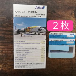 エーエヌエー(ゼンニッポンクウユ)(ANA(全日本空輸))の【2枚】ANA 株主優待券(有効期間2024年5月31日まで)(航空券)