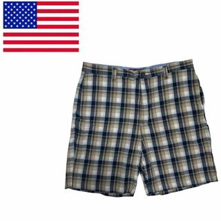 チャップス(CHAPS)のCHAPS チャップス アメリカ古着 チノパン ショート丈 チェック Ｗ36(その他)