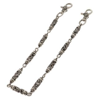 Chrome Hearts - CHROME HEARTS クロムハーツ ROLLER LONG-T 2クリップ ロングローラー ウォレットチェーン シルバー 9LINK オールド