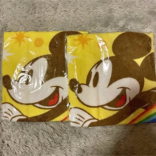 ディズニー(Disney)のミッキーマウス ウォッシュタオル 40×40xm 2枚セット(タオル/バス用品)