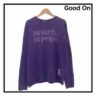 グッドオン(Good On)の【Good On】　Tシャツ　長袖　US古着　アメリカ製　ヴィンテージ　ボロ　M(Tシャツ/カットソー(七分/長袖))