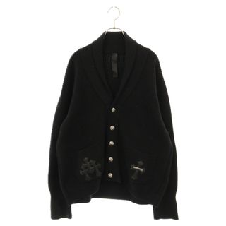 Chrome Hearts - CHROME HEARTS クロムハーツ SWTR M BAIT & TACKLE CARDIGAN クロスパッチ付きカシミアカーディガン ブラック