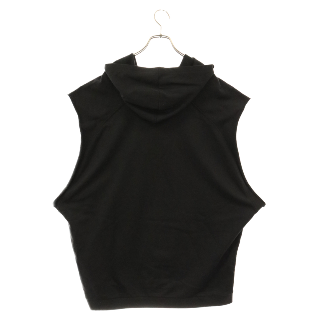 RAF SIMONS(ラフシモンズ)のRAF SIMONS ラフシモンズ 21SS TELEVISION EVERGREEN SLEEVELESS HOODIE パッチワークノースリーブパーカー フーディー ブラック 211-M195B メンズのトップス(パーカー)の商品写真