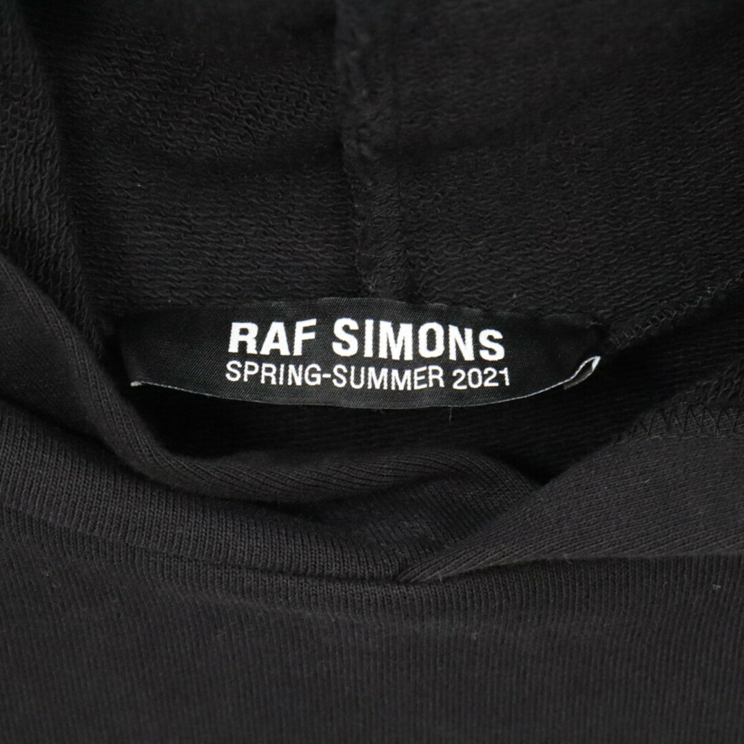 RAF SIMONS(ラフシモンズ)のRAF SIMONS ラフシモンズ 21SS TELEVISION EVERGREEN SLEEVELESS HOODIE パッチワークノースリーブパーカー フーディー ブラック 211-M195B メンズのトップス(パーカー)の商品写真