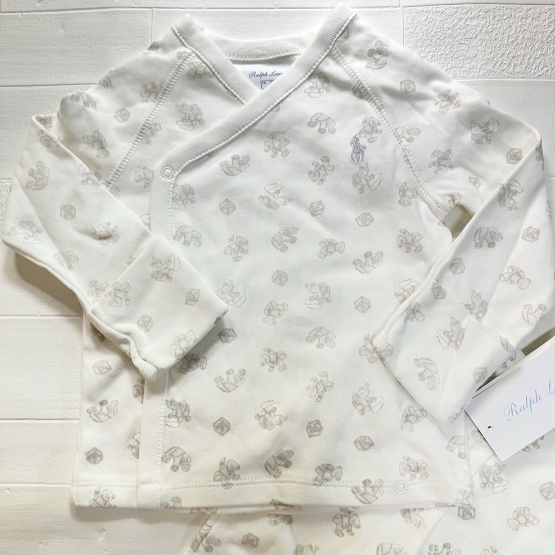 Ralph Lauren(ラルフローレン)の6m70cm マルチベア　上下セット　グレー　ラルフローレン キッズ/ベビー/マタニティのベビー服(~85cm)(Ｔシャツ)の商品写真