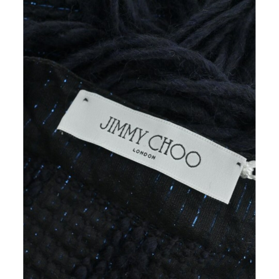 JIMMY CHOO(ジミーチュウ)のJIMMY CHOO ジミーチュー ストール - 黒x紺(ラメ) 【古着】【中古】 レディースのファッション小物(ストール/パシュミナ)の商品写真