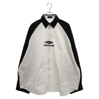 Balenciaga - BALENCIAGA バレンシアガ 3B ICON LOGO RAGLAN SHIRT 738841 TNM60 3B アイコンロゴ ラグランシャツ カットソー ホワイト/ブラック