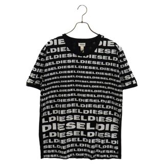 ディーゼル(DIESEL)のDIESEL ディーゼル フルロゴプリント半袖Tシャツ クルーネックカットソー ブラック(Tシャツ/カットソー(半袖/袖なし))