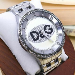 ドルチェアンドガッバーナ(DOLCE&GABBANA)の◆稼働 ドルチェ＆ガッバーナ 腕時計 TIME ラインストーン メンズ 新品電池(腕時計(アナログ))