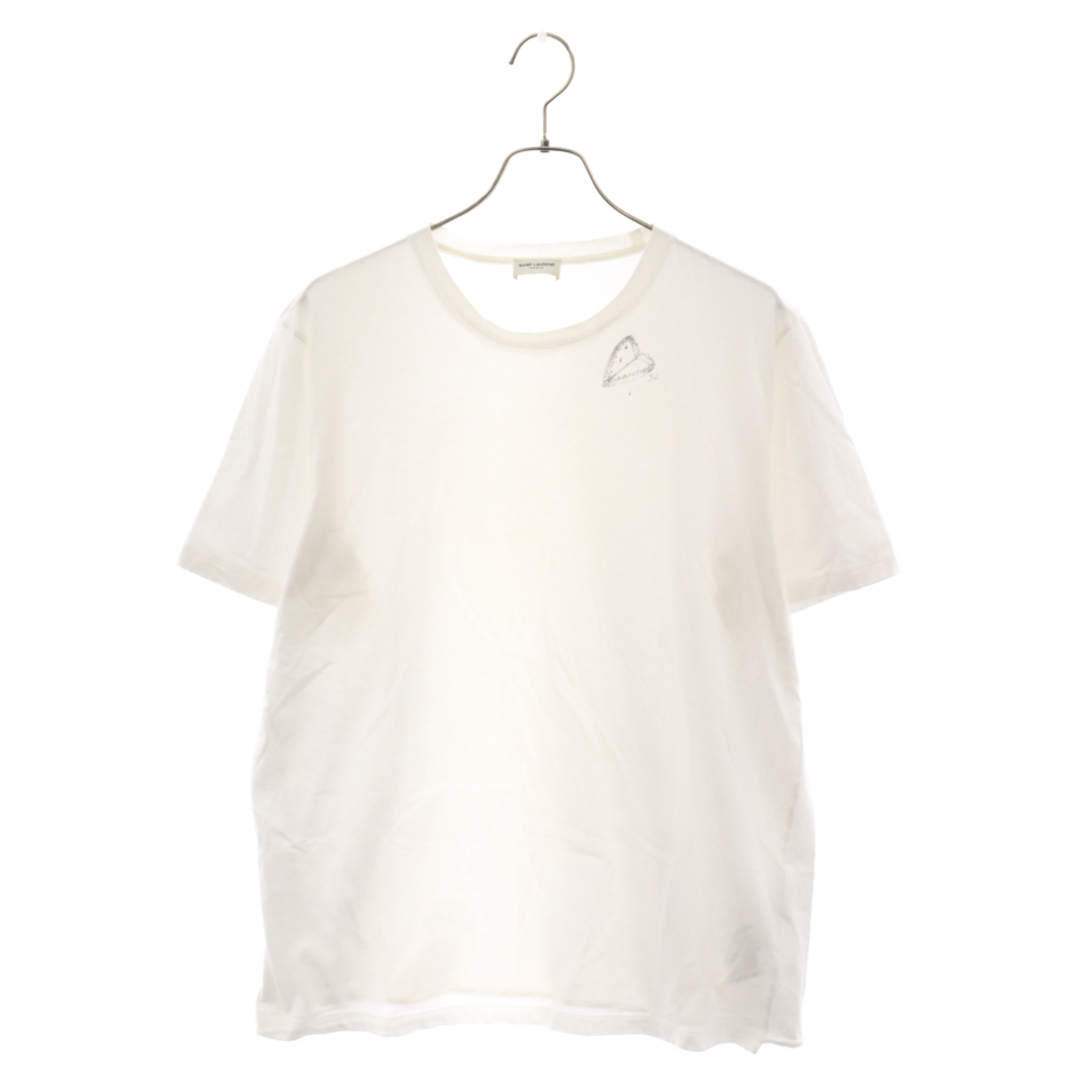 Saint Laurent(サンローラン)のSAINT LAURENT PARIS サンローランパリ front print t-shirt フロント プリント Tシャツ 632713 YBWG2 ホワイト メンズのトップス(Tシャツ/カットソー(半袖/袖なし))の商品写真