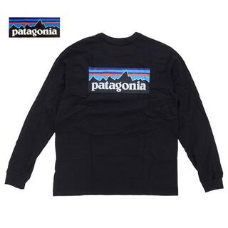 パタゴニア(patagonia)の【アウトレット】Patagonia パタゴニア M’s L/S P-6 Logo Responsibili-Tee ロゴ レスポンシビリティー 38518 メンズ ロングTシャツ 長袖 NKN ブラック(Tシャツ/カットソー(七分/長袖))