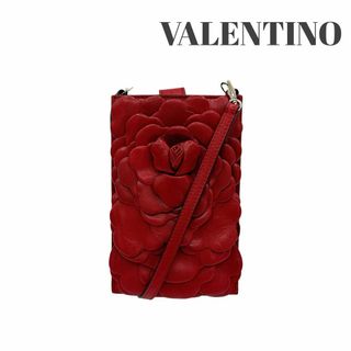 ヴァレンティノガラヴァーニ(valentino garavani)のヴァレンティノ レザー ショルダーバッグ ストラップバッグ レッド(ショルダーバッグ)