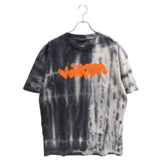 ルイヴィトン(LOUIS VUITTON)のLOUIS VUITTON ルイヴィトン 22AW インサイドアウト タイダイロゴプリント 半袖Tシャツ グレー/オレンジ RM222 NPL HNY87W(Tシャツ/カットソー(半袖/袖なし))