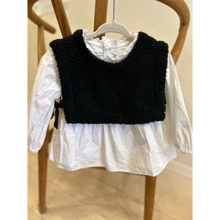 ザラキッズ(ZARA KIDS)のZARA kids ニットベスト付きシャツ(ブラウス)